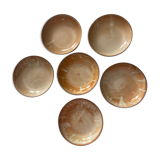 Series of 6 hollow plates in vintage sandstone