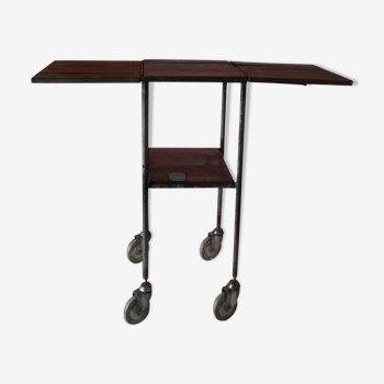 Industrial style wheeled occasional table