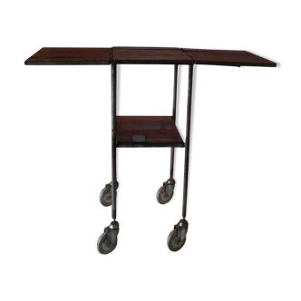 Industrial style wheeled occasional table
