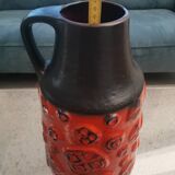 Large Fat Lava Floor Vase 45 cm by Carstens Tönnieshof – Mid Century