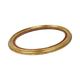 Pair Oval Gold Wooden Frames Classic Style Velvet 49x39cm