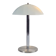 Mid-Century Mushroom Table Lamp in Sandblasted Glass, Stainless Steel & Chrome, 1960s