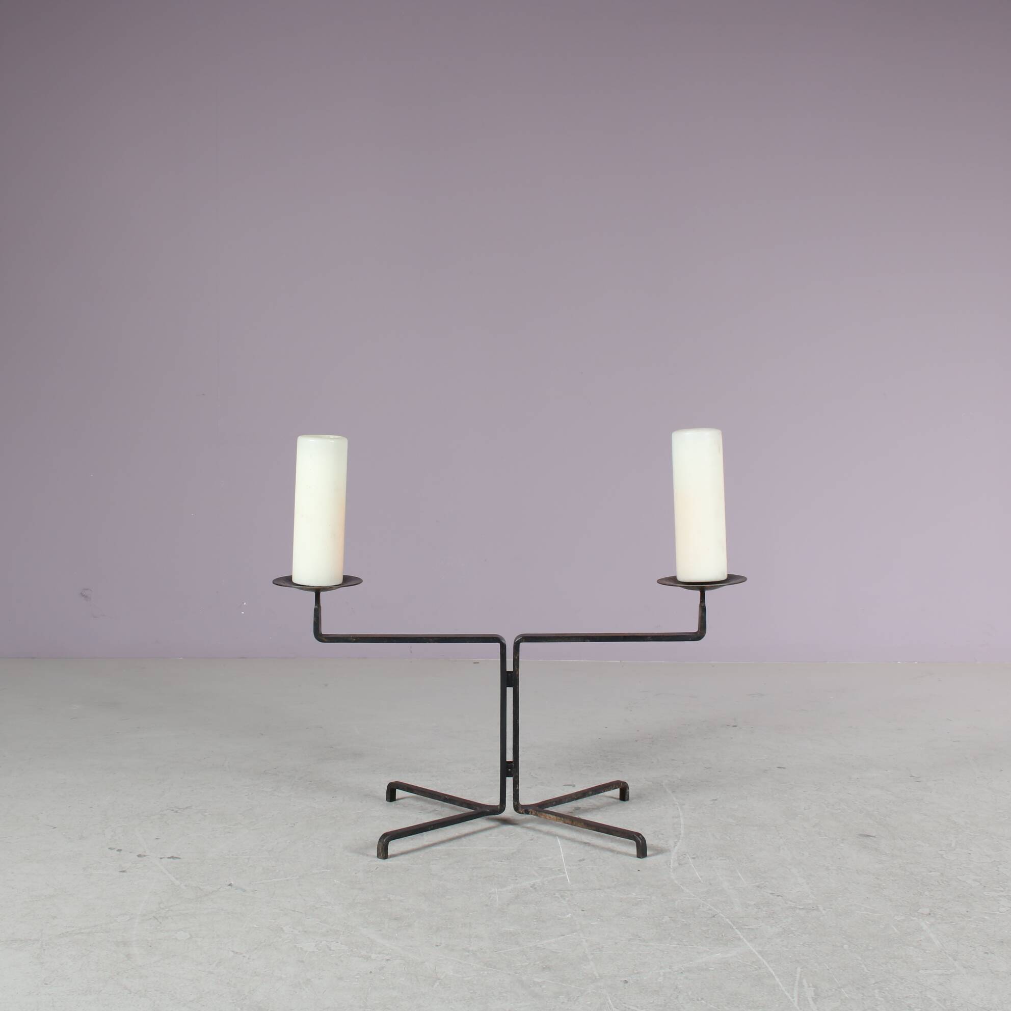 1950s Large brutalist candle holder from the Netherlands