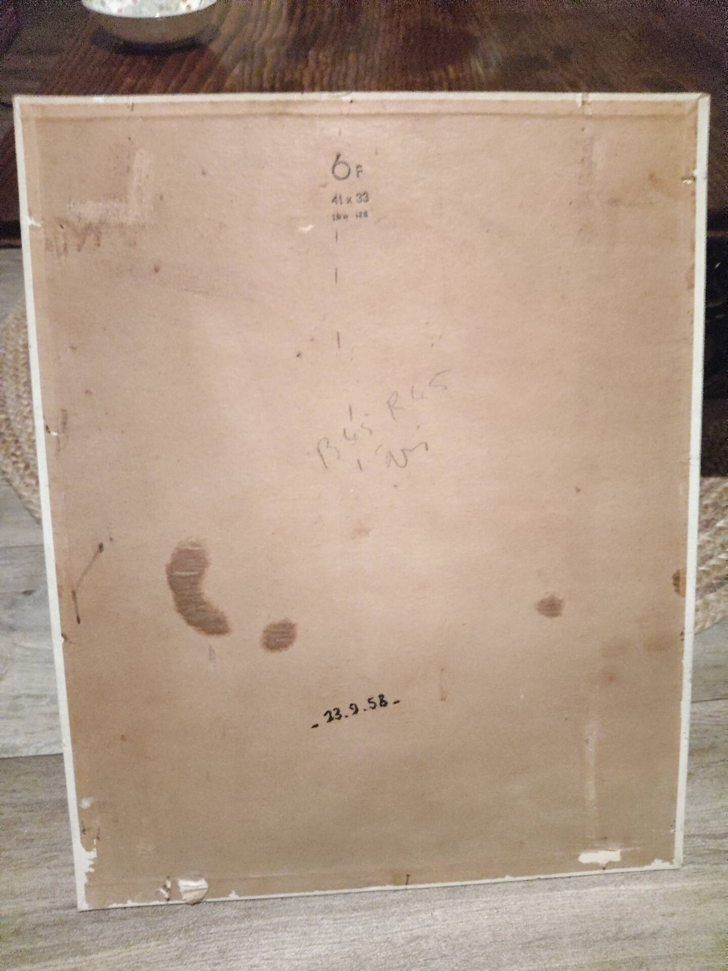 Oil on canvas board signed G. Vedel, 1958
