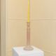 Murano pink Scavo glass candlestick - classic 1970s Italian candle holder, hand-made