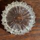 Vintage glass ashtray with scalloped edge D13 H3.5