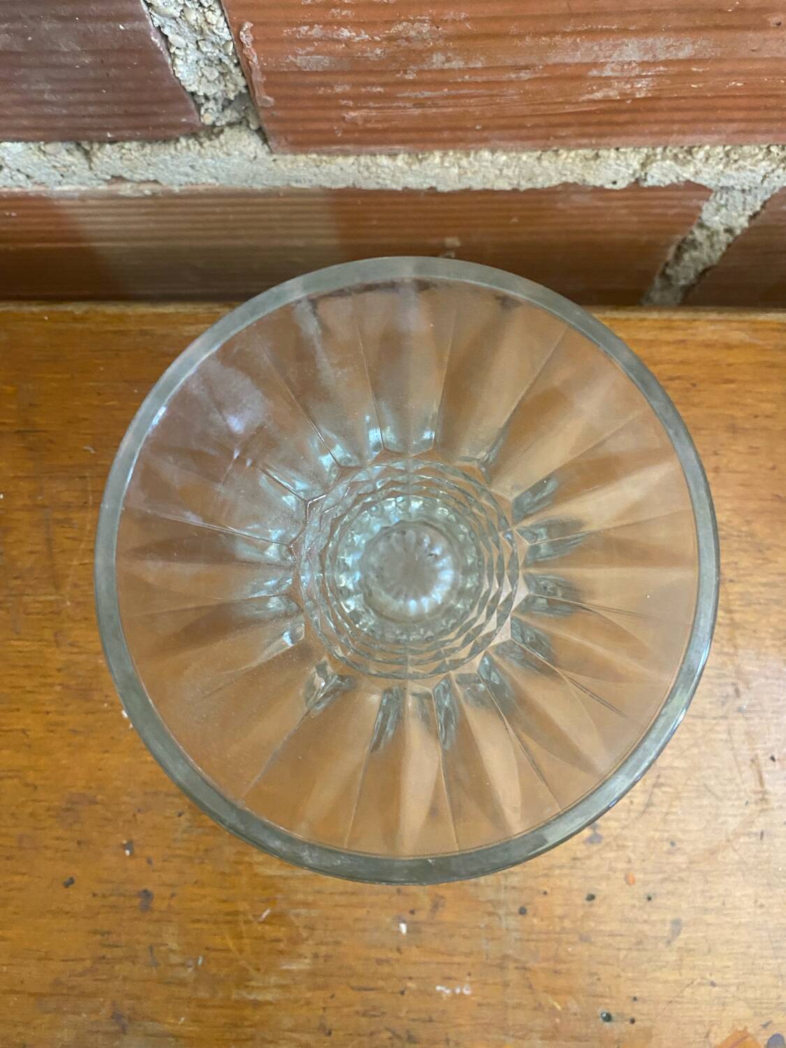 Pair Antique Clear Molded Vase Vintage Decoration #C596