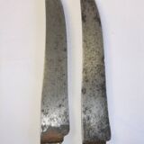 Service de table couteaux ancien lame acier virole corne