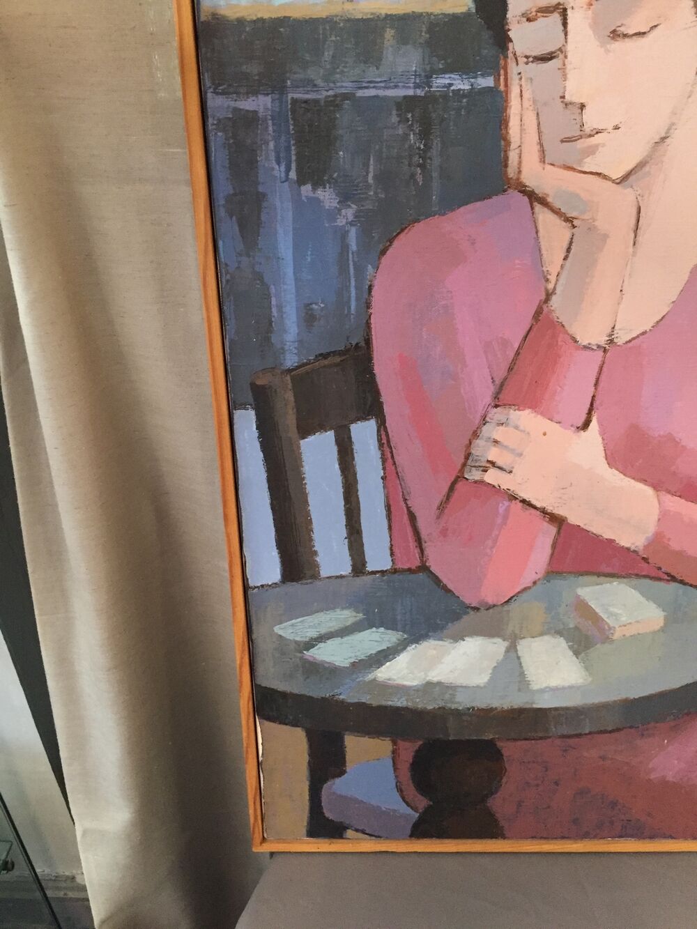 Contemporary canvas young woman signs ludovic