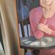 Contemporary canvas young woman signs ludovic