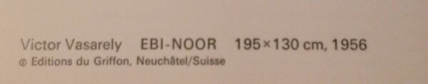Tableau Vintage Art Optique - Victor Vasarely - Cadre 40x40cm