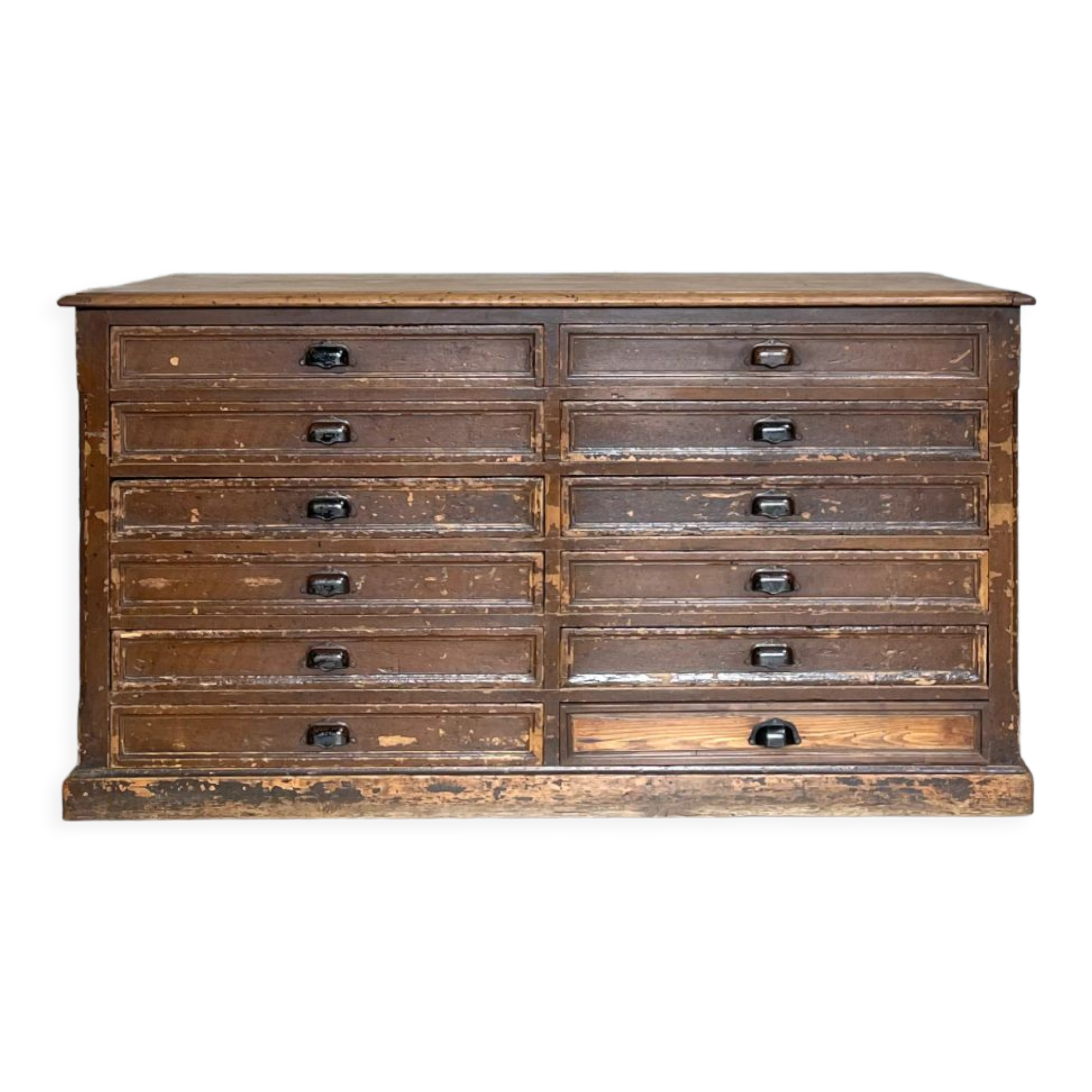 Double-sided trade counter with drawers, circa 1900