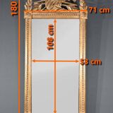 Important gilded wooden mirror, Louis XV period – 1768