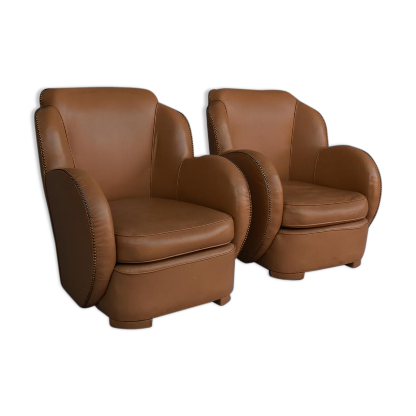 Pair of chairs art deco type liner