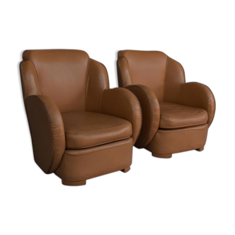 Pair of chairs art deco type liner