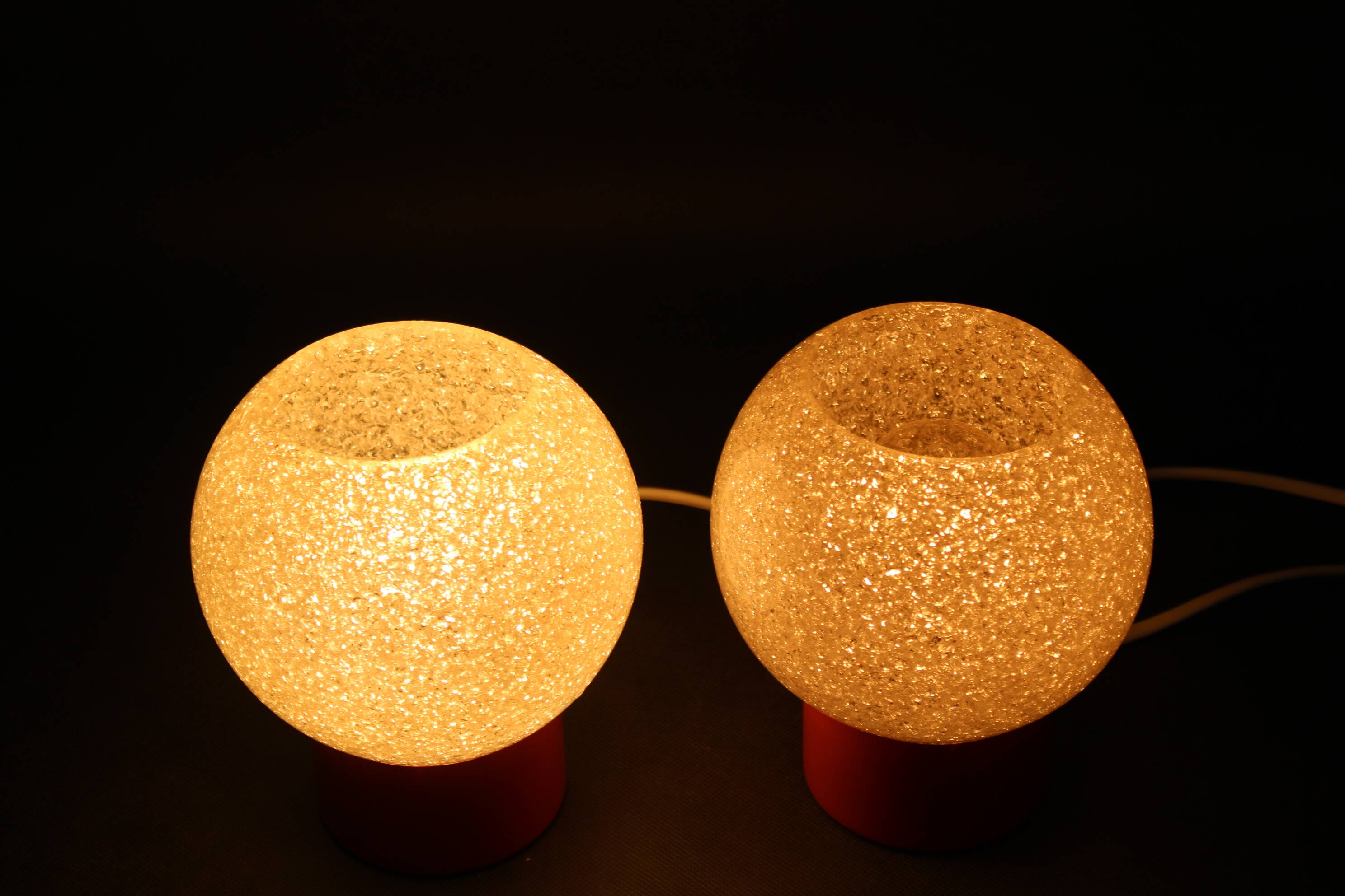 1970s Pair of Table lamps by Pokrok Zilina , Czechoslovakia