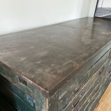 Wooden printing marble and cast iron top