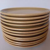 12 assiettes à dessert Sarreguemines "Chaumière"