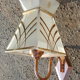 Pair of wall lights, copper and opaline vintage, years 50