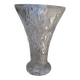 Flared cut crystal vase