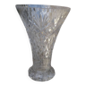 Vase en cristal taillé forme évasée
