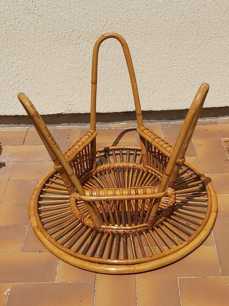 Rattan coffee table 50s