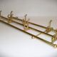 1 of 2 brass coat racks with 7 foldable hooks 1940s art-deco