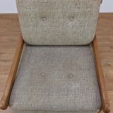 Brutalist chair with oak feathers
