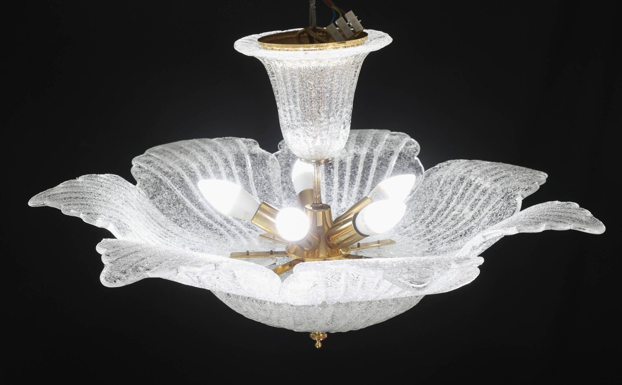 Honolulu, Midcentury Italian Murano Glass Pendant, 1970s