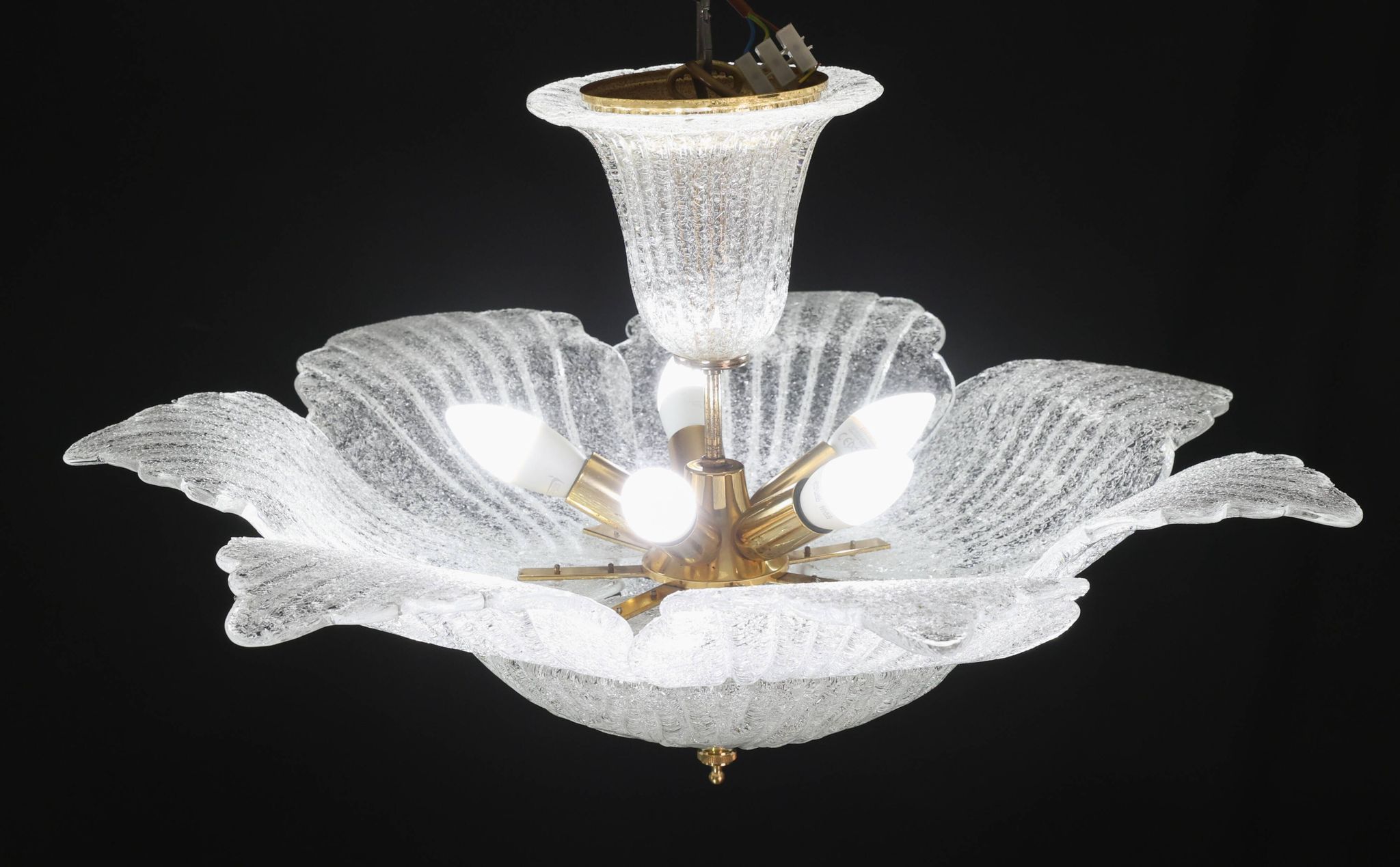 Honolulu, Midcentury Italian Murano Glass Pendant, 1970s