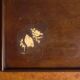 Indochina tray mother-of-pearl marquetry bird decoration 1900