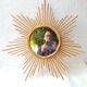 Rattan sun mirror 60 - 66x66xm