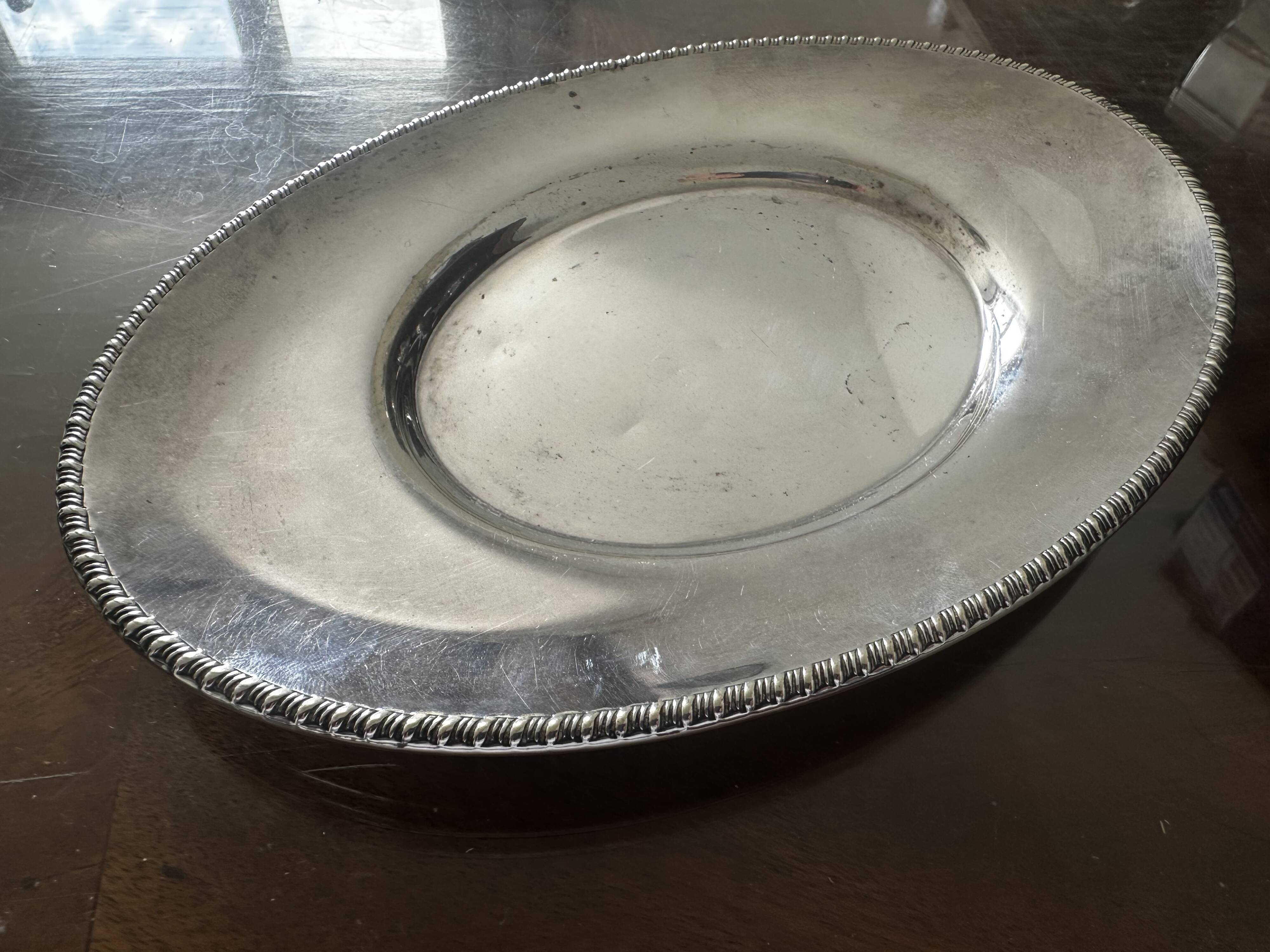 Norton & White EPNS Manchester Silver Plated Trinket Tray 21 cm / 14 cm