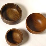 Assortiment de coupelles en bois