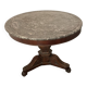 Gueridon table, 19th century, marble and mahogany