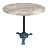 Table bistrot plateau marbre vintage