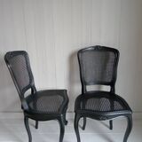Paire de chaises cannées