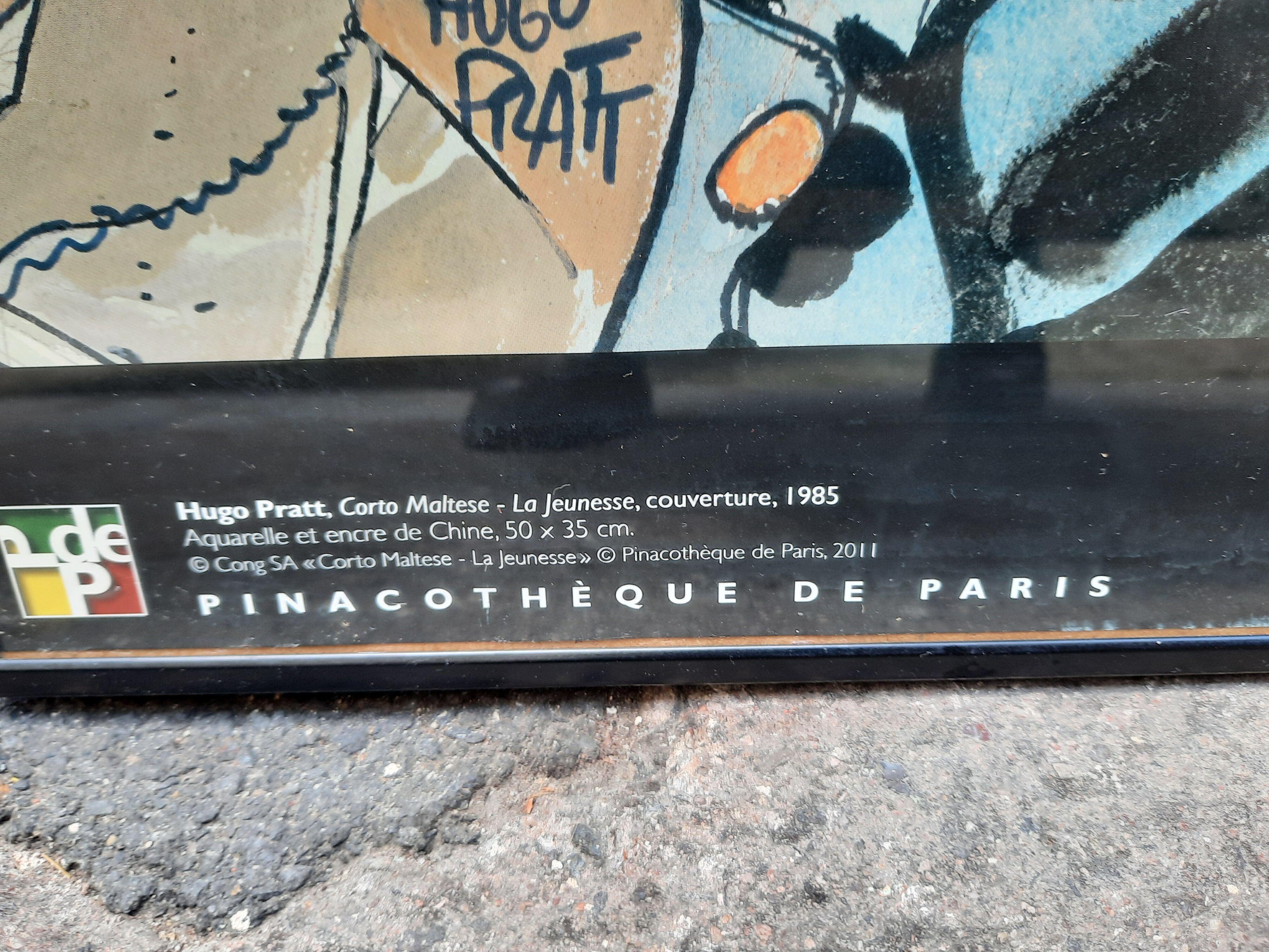 Affiche d'exposition hugo pratt , corto maltese