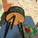 Vintage round sewing basket