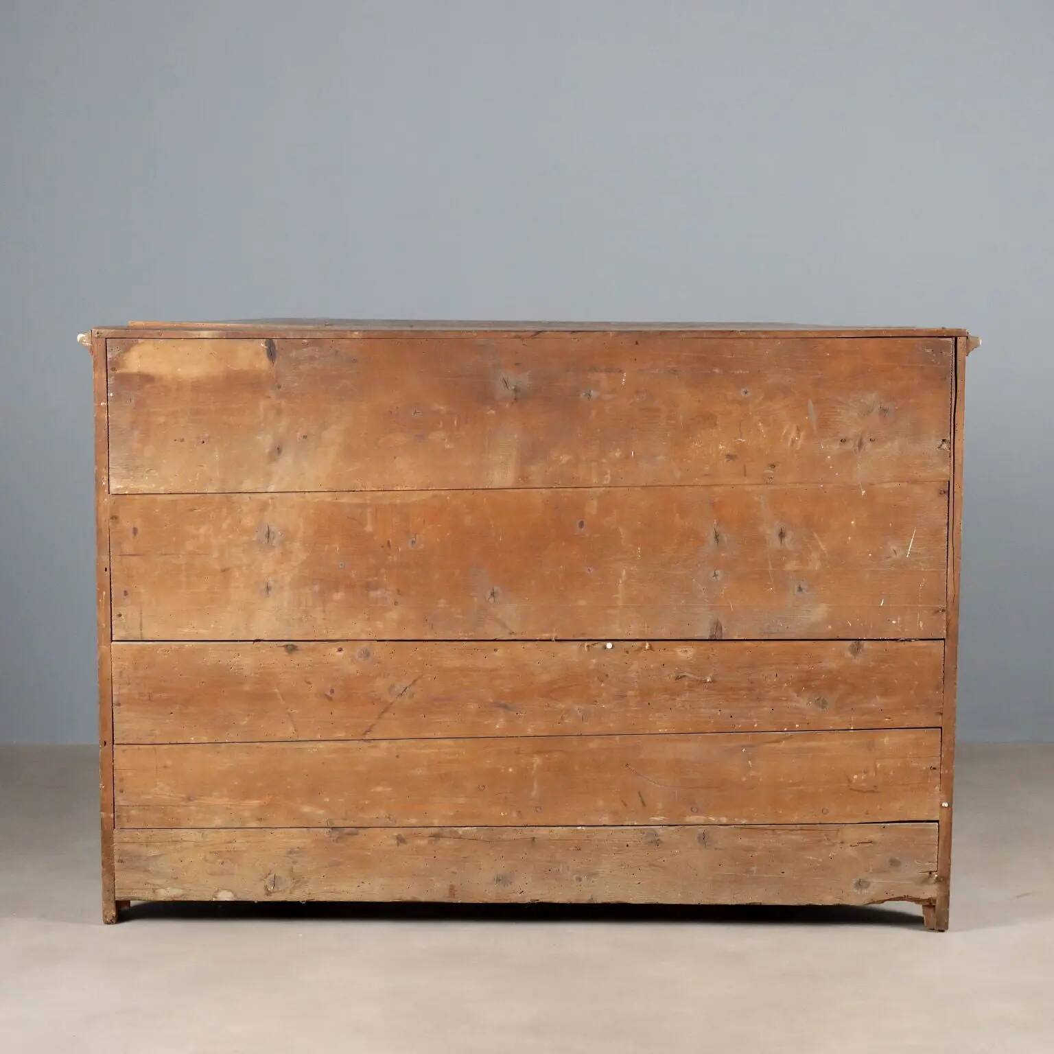 Buffet d’angle ancien en bois de cerisier avec tiroirs, Italie, XIXe siècle