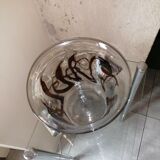 Decorated blown glass champagne bucket