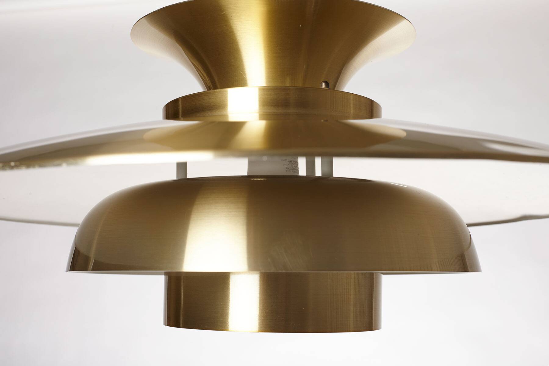 Brass Pendant Light, Denmark 1980s