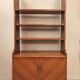 Vintage bookcase 1960 compass feet Scandinavian style