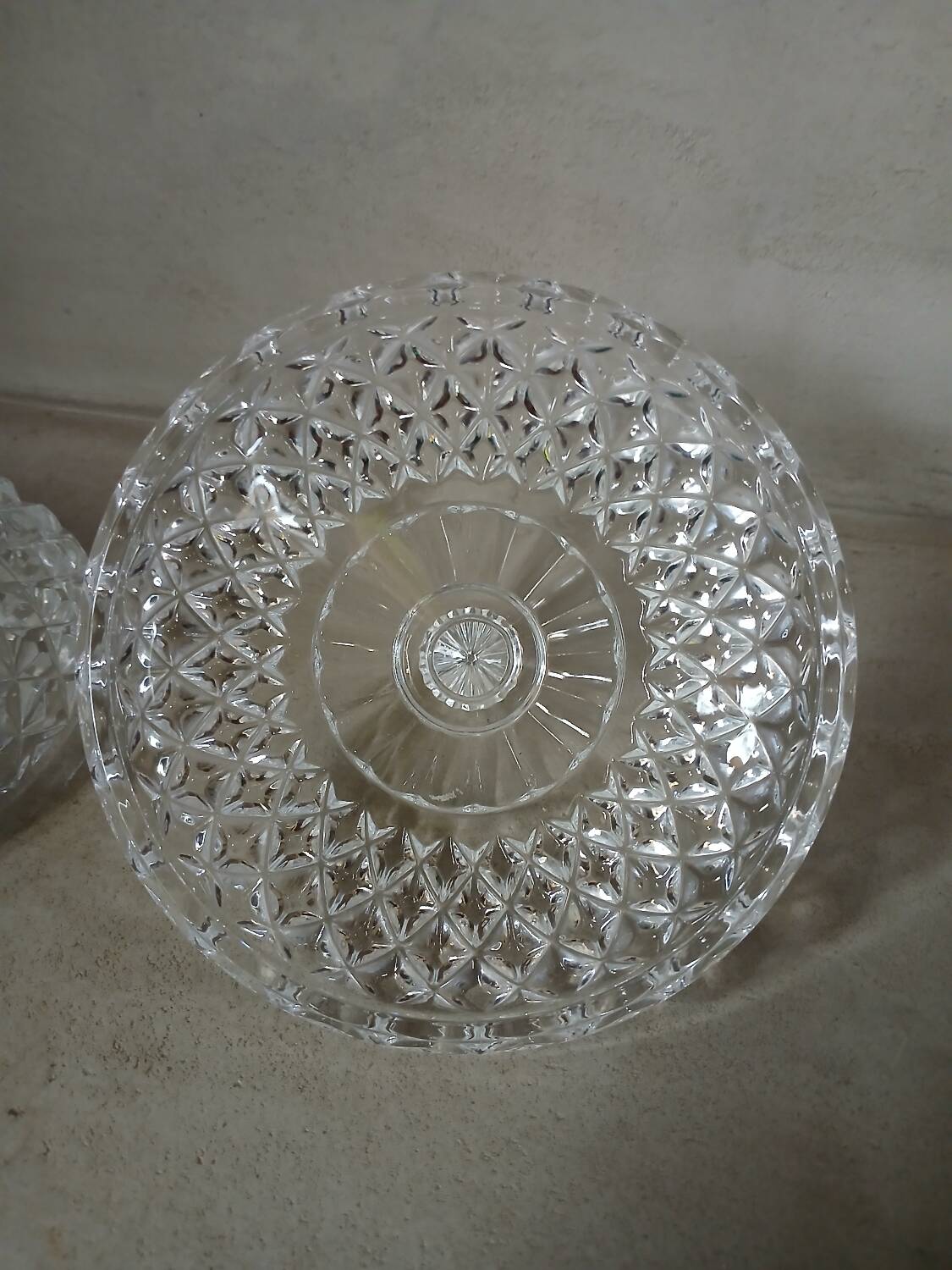 Antique crystal sugar bowl from Arques