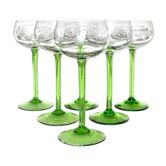 Series of 6 glasses of white wine Alsace Roemer