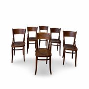 Set of six Authentic antique bentwood chairs, Antonio Volpe