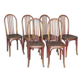 Six chaises bistrot , par KOHN, 1925- no Thonet  -