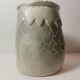 Ceramic vase or pot in gray beige color