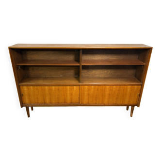 Bibliothèque vintage rétro en teck style milieu du siècle par Herbert E. Gibbs 1960 Slim •