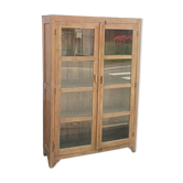 Old wooden glass cabinet